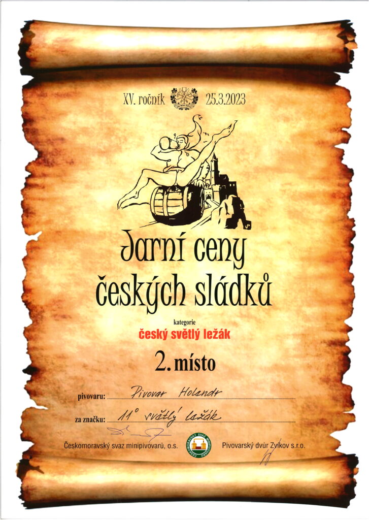 Získali jsme 2. místo jarní ceny Českých sládků
